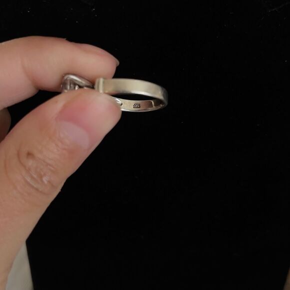 Vintage Sterling Silver Engagement Classic Solitaire 925 Timeless Size 5 Ring - Picture 3 of 5